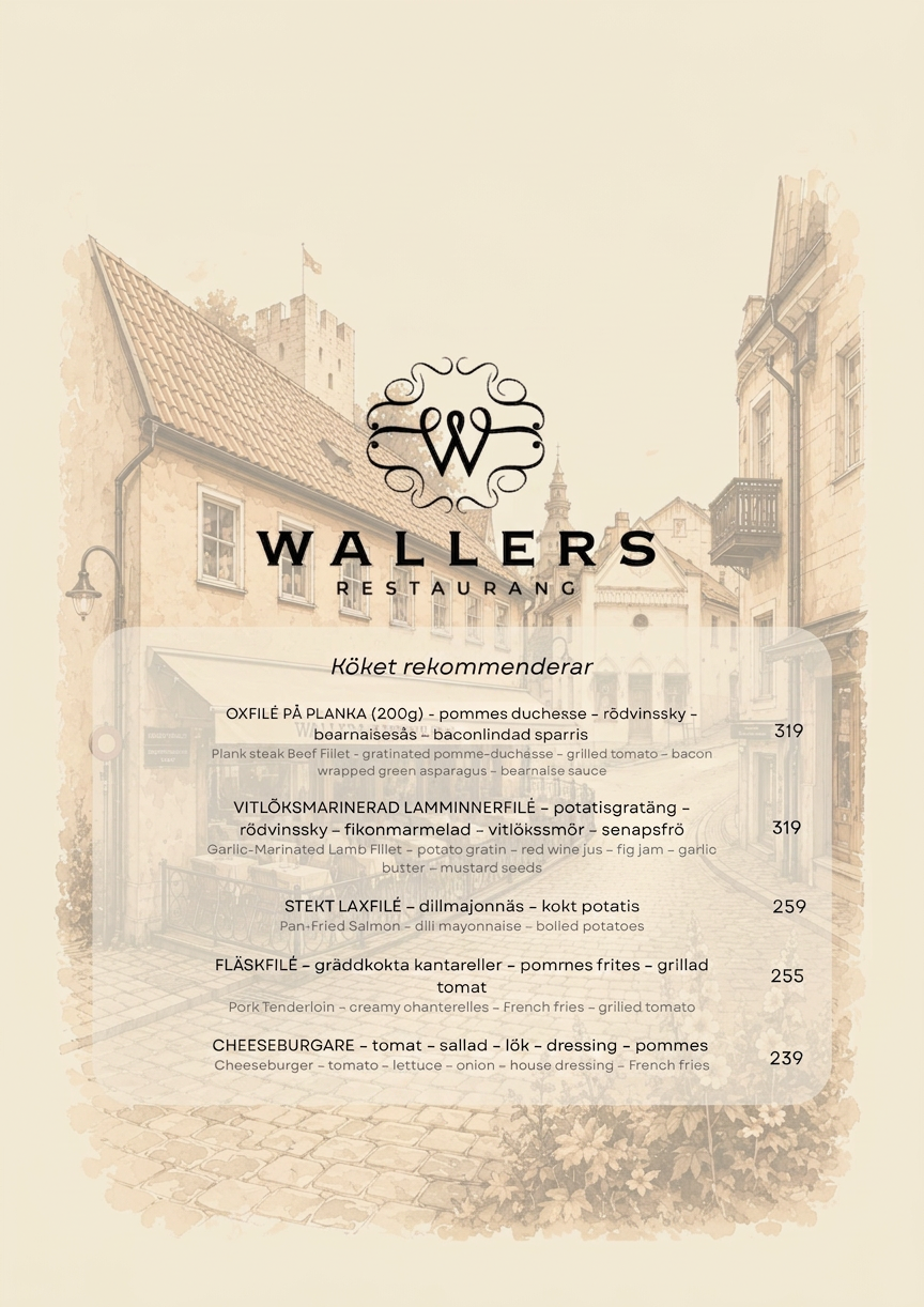 Köket rekommenderar – signaturrätter från Wallers Restaurang i Visby